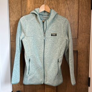 L.L Bean Sweater Fleece Hooded Full Zip